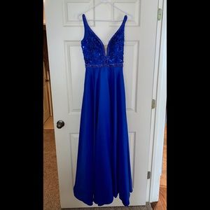 SHERRI HILL PROM DRESS Size 2/ ROYAL BLUE
